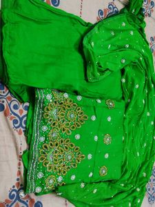 Green Embellished dress