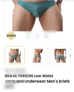 Men&#39;s low waist Jacquard underwear