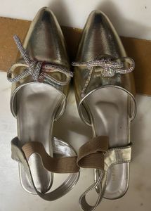 Gold Slingback Heels
