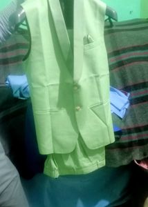 Green Suit Vest & Pants Set