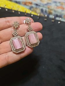 Pink Zircon Earring