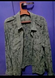 Olive green Beautiful crop Shirt and Under Inner