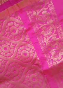 Elegant Pink Saree with matching inskirt