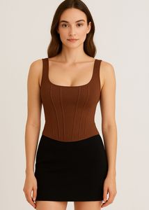 Ribbed Corset Tank Top