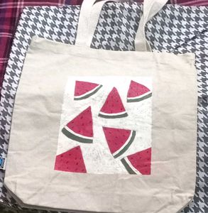 Hand-painted tote bag