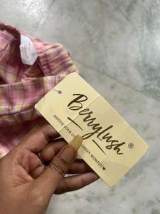 Berrylush Pink Plaid Mini Skort