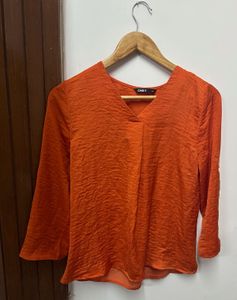 Only - Orange Satin Top