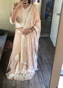 Pinkish Beige Lehenga Choli And Beautiful Duppatta