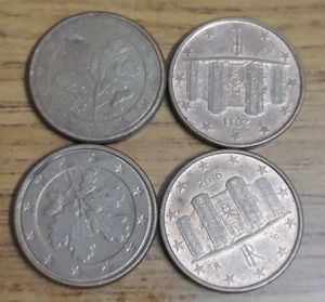 Rare Euro Coins Collection 4 Pcs Set Combo