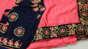 Vichitra Silk Saree With Blouse