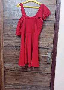 Flared Maroon Dress