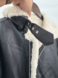 Unisex Faux Leather Aviator Jacket