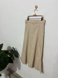 Beige Denim Skirt