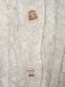 PLUS SIZE Winter Knit Cardigan Sweater Cream