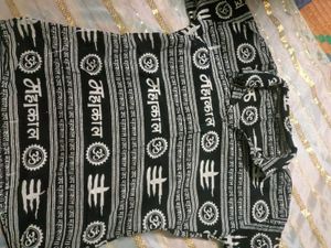 Black & White Hindu Print Shirt