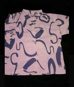 Abstract Print Short Sleeve Shirt