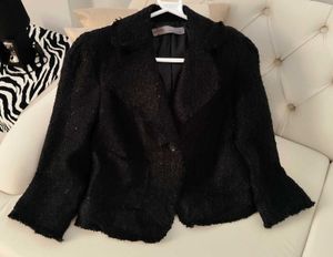 Zara Basic Black Boucle Jacket
