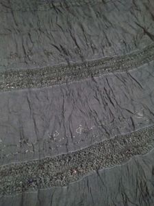 Tiered Black Lace Trim Skirt