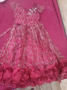 Red Net Frock