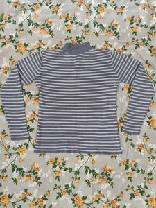 Striped Turtleneck Top