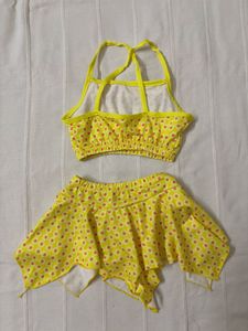 Cute Yellow Polka Dot Swimsuit(1.5 to 2.5Years)