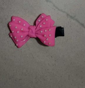 Cute Hair Clips - Pink Bow &amp; Flower