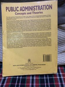 Public Administration: Concepts &amp; Theories : By S P Naidu