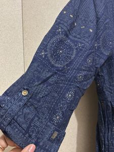 Elegant Blue Printed Kurta