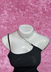 🖤⛓️y2k black minidress with silver chain ⛓️🖤