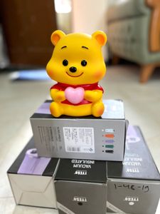 Winnie The Pooh Piggy Bank - With Pink Heart