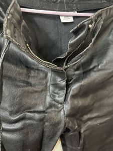 Black Faux Leather Pants