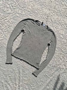 H&amp;M Ribbed Long Sleeve Top