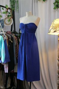 H&amp;M Blue Strapless Dress