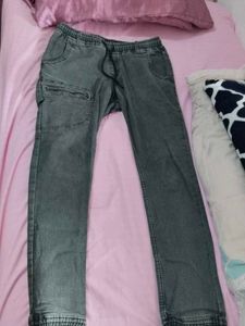 Stylish Grey Denim Joggers