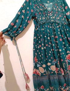 Combo Of Long Pleated Gown &amp; Floral Western Dress