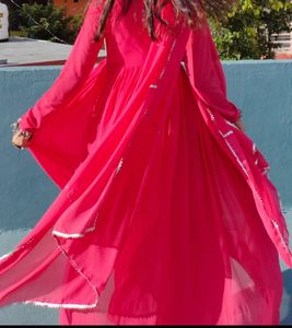 Elegant Pink Anarkali Suit
