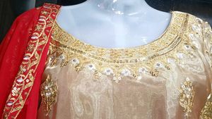Women Golden Shine Kurta Sets