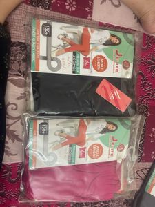 Ankle Length Leggings Black And Rose