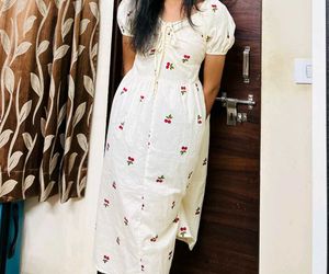 Cherry Print White Dress