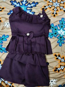 Purple One-Shoulder Top