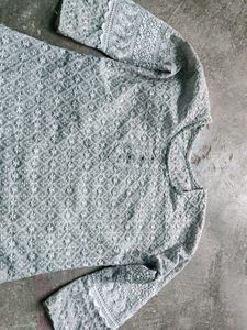Embroidered Cotton Kurta