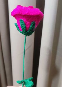 Crochet Pink Rose