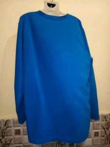 XXL-XXXL Blue Long woolen Sleeve T-Shirt