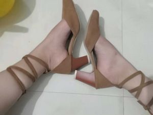 Beautiful Brown Velvet Heels