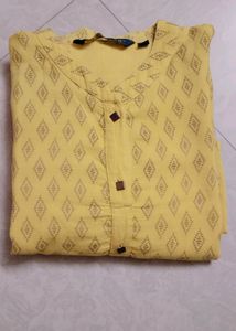Avasa Yellow Kurta /size Small /length - Below Knee