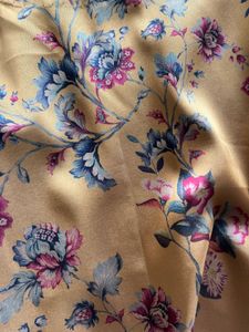 Floral Print Satin  Top