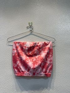 Pink Tie-Dye Tube Top
