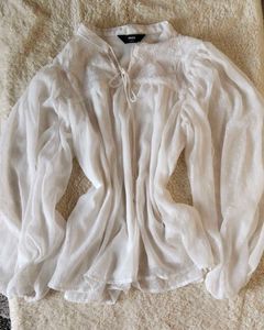 White Sheer Blouse