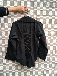 Corset Back Shirt 🖤