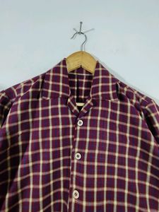 Burgundy And Cream Checks Co-ord (Women&#39;s)